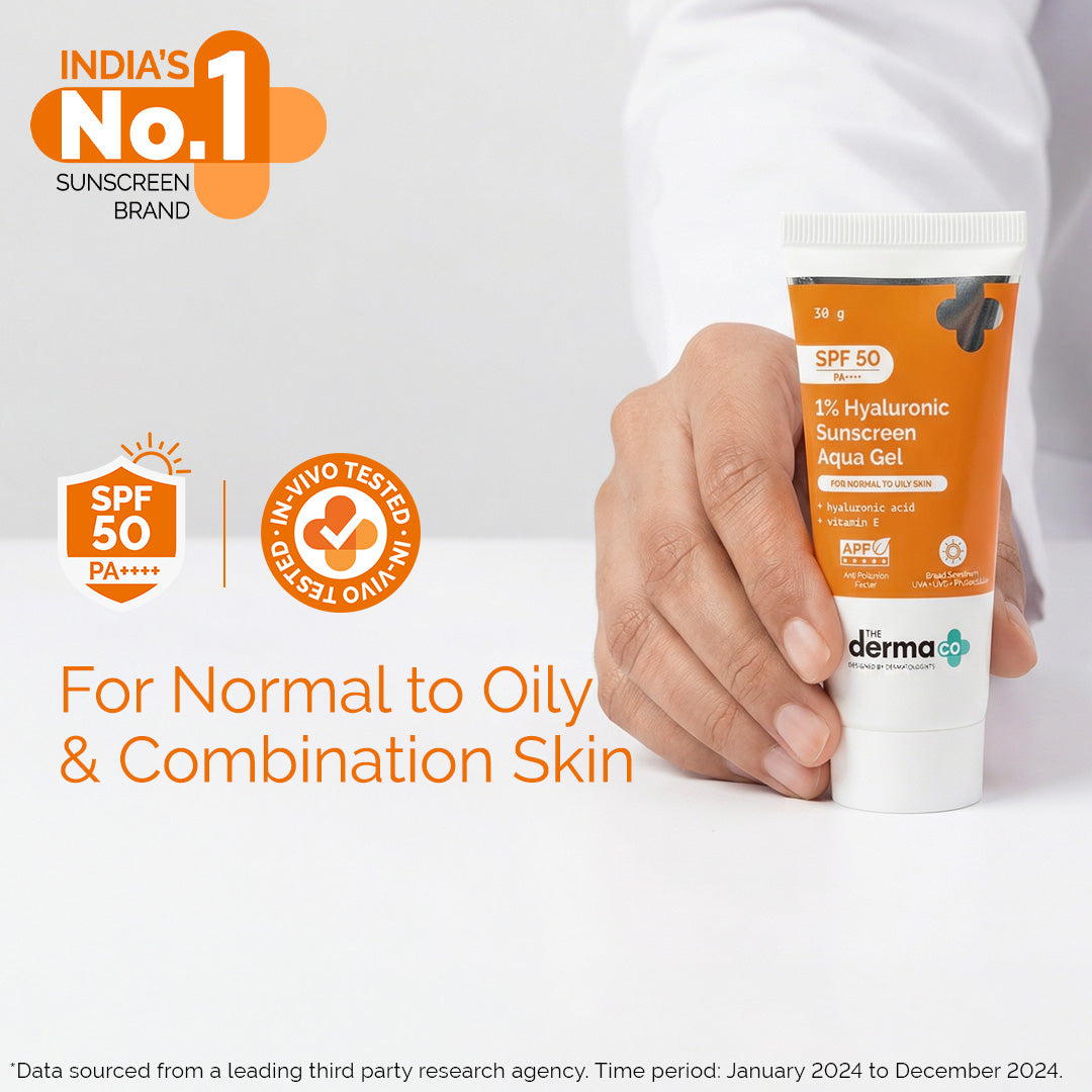 1% Hyaluronic Sunscreen Aqua Gel with SPF 50 & PA++++ - 30g
