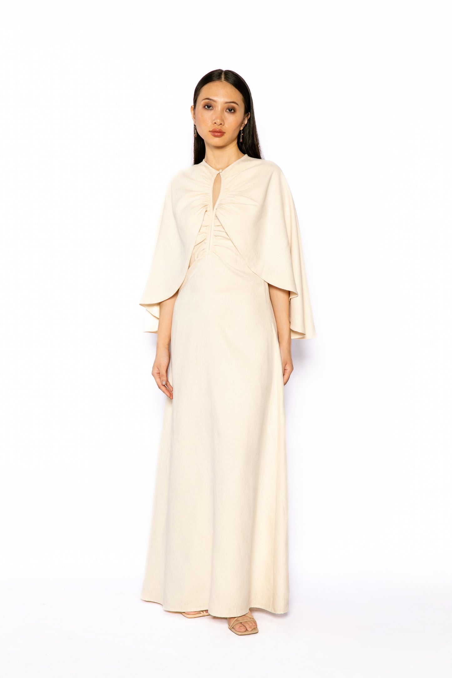 Contemponari-Lotus Dress-White