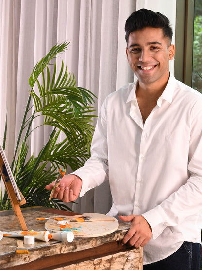 Poppy Embroidered Cotton White Shirt - Grace