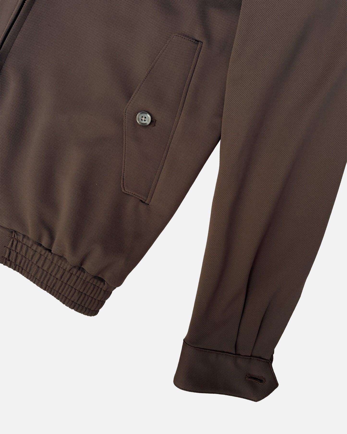 Bare Brown Slim Fit Knit Bomber Jacket - Brown
