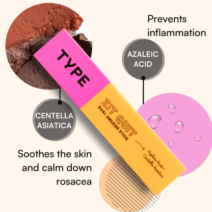 Zit Quit Dual Smudge Highlight + Blush Stick | Type Beauty Inc. at Broadway