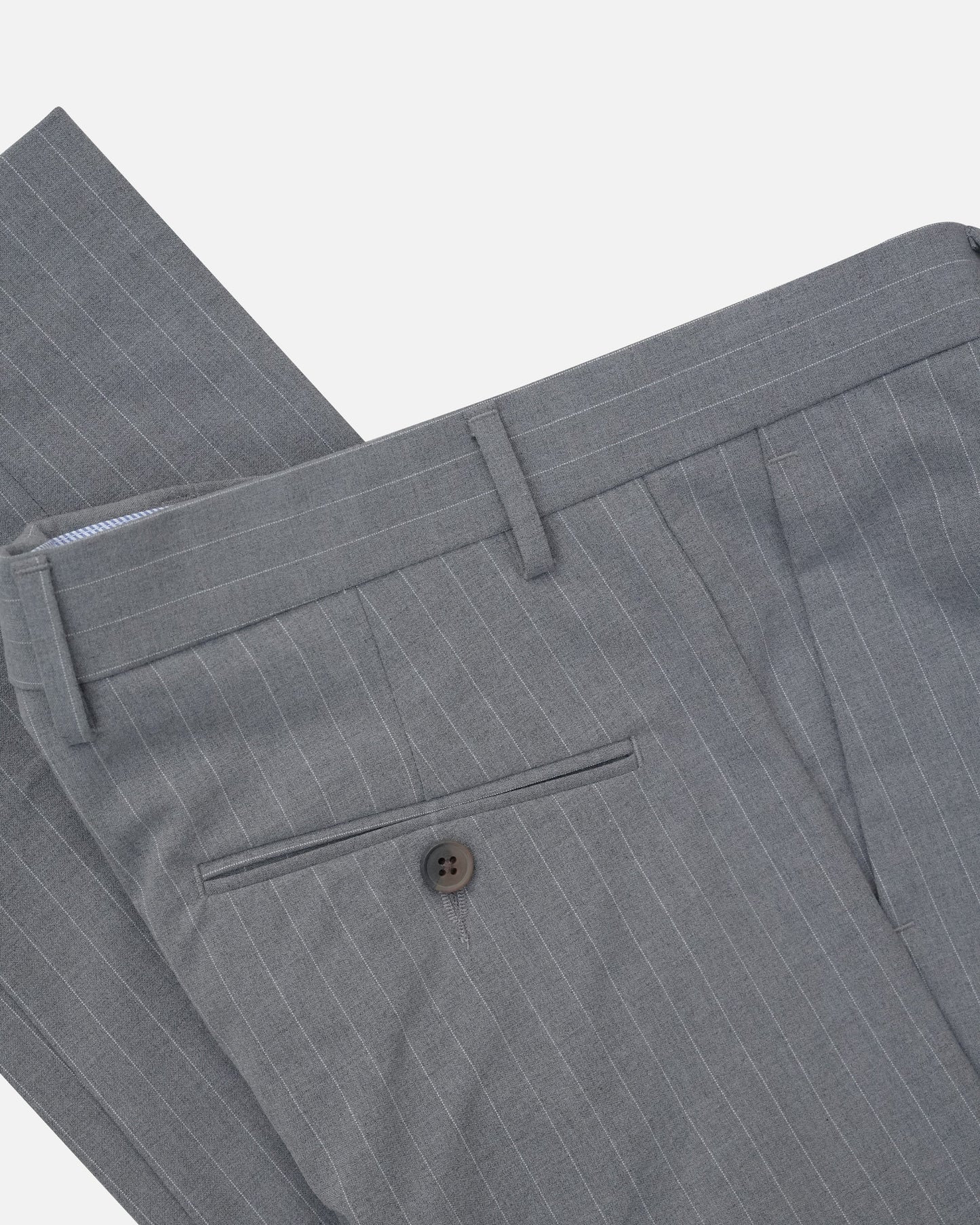 Bare Brown Relax Fit  Stripe Trouser - Grey
