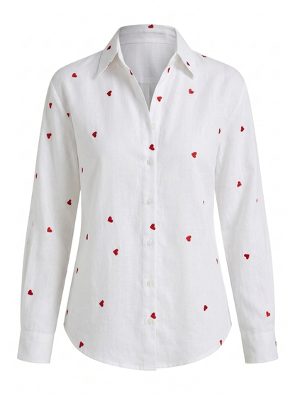 All Over Embroidered Cotton Shirt