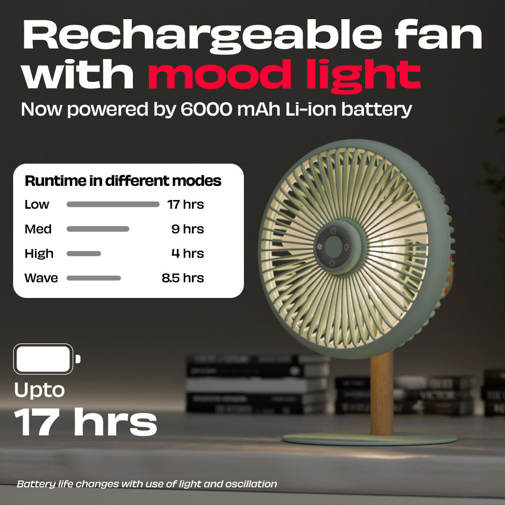 NUUK LIT v2  Table Top Fan with Mood Light