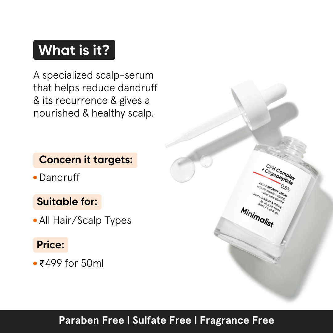 Minimalist CPH Complex + Oligopeptide 0.8% Anti- Dandruff Serum 50ml