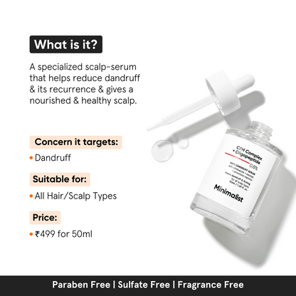 Minimalist CPH Complex + Oligopeptide 0.8% Anti- Dandruff Serum 50ml