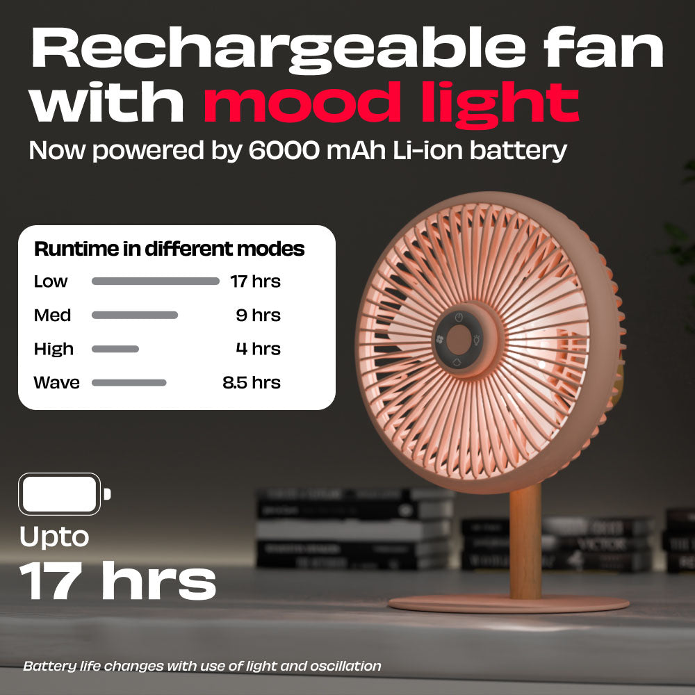 NUUK LIT v2  Table Top Fan with Mood Light