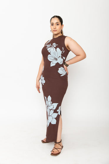 Contemponari-Matilda Dress-Brown