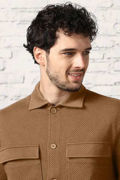 Relaxed Fit Textured Overshirt