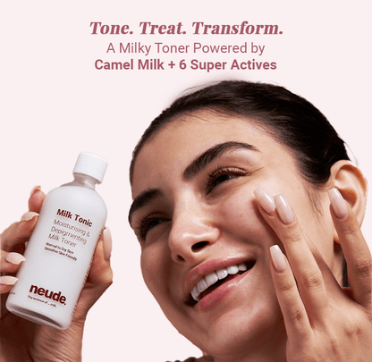 Milk Tonic: Depigmenting & Hydrating Toner with Camel Milk, Ceramides and Snail Mucin - Neude Skin