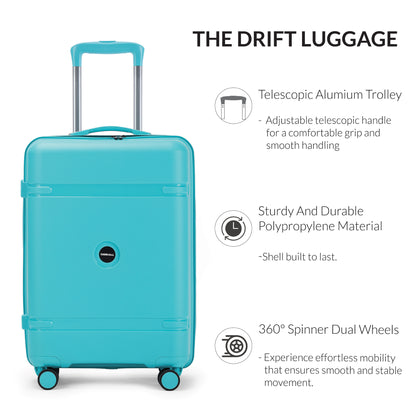 Carriall Drift ( PP ) Blue hardsided 20 inch cabin luggage
