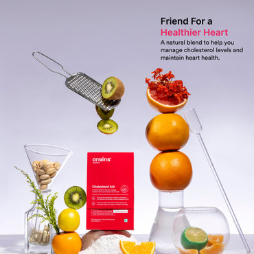 Origins Nutra Cholesterol Aid |Cholesterol Balance, Helps Reduce LDL, Boosts HDL |Plantsterols, Pomegranate Extract, Eriocitrin, Policosonal | Vegan-Friendly|For Men & Women|28 Veg Capsules.