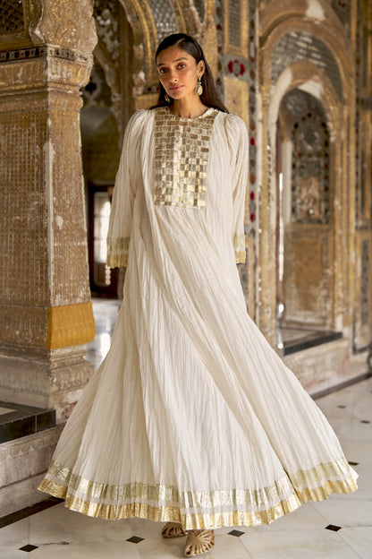 CRUSHED GOTA WEAVE MAXI