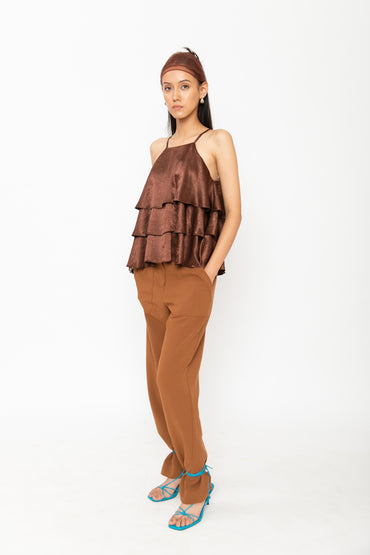 Contemponari-Bittersweet Top-Brown
