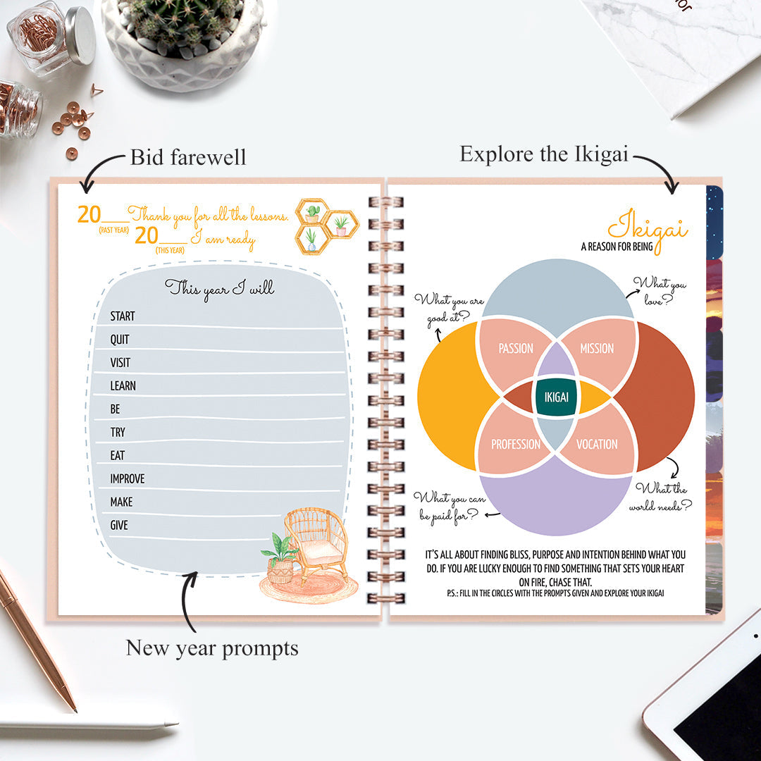 Undated Yearly Planner - Building My Empire + Ultimate Sticker Book