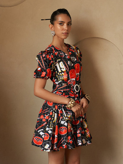 Miso Ramen Print Dress