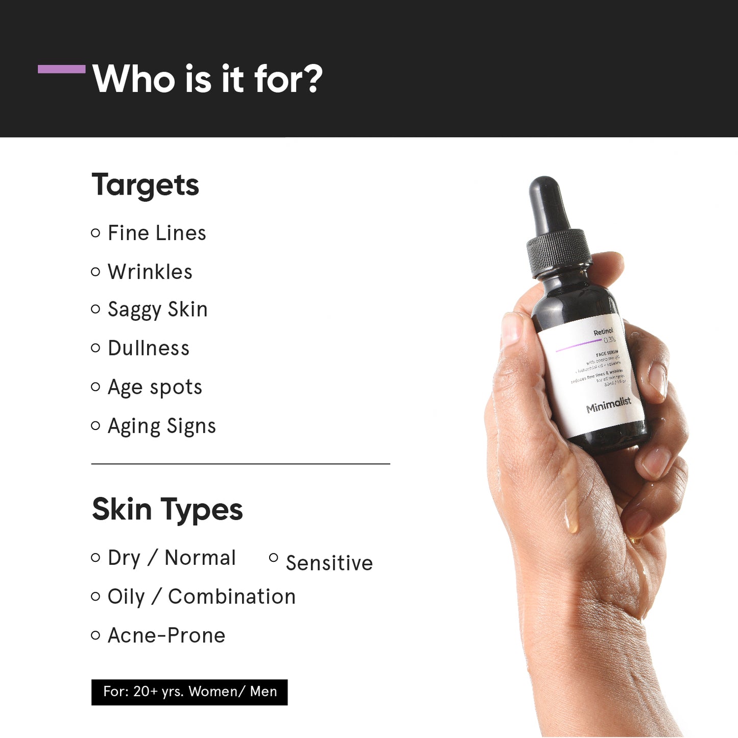 Minimalist Retinol 0.3% Face Serum 30ml