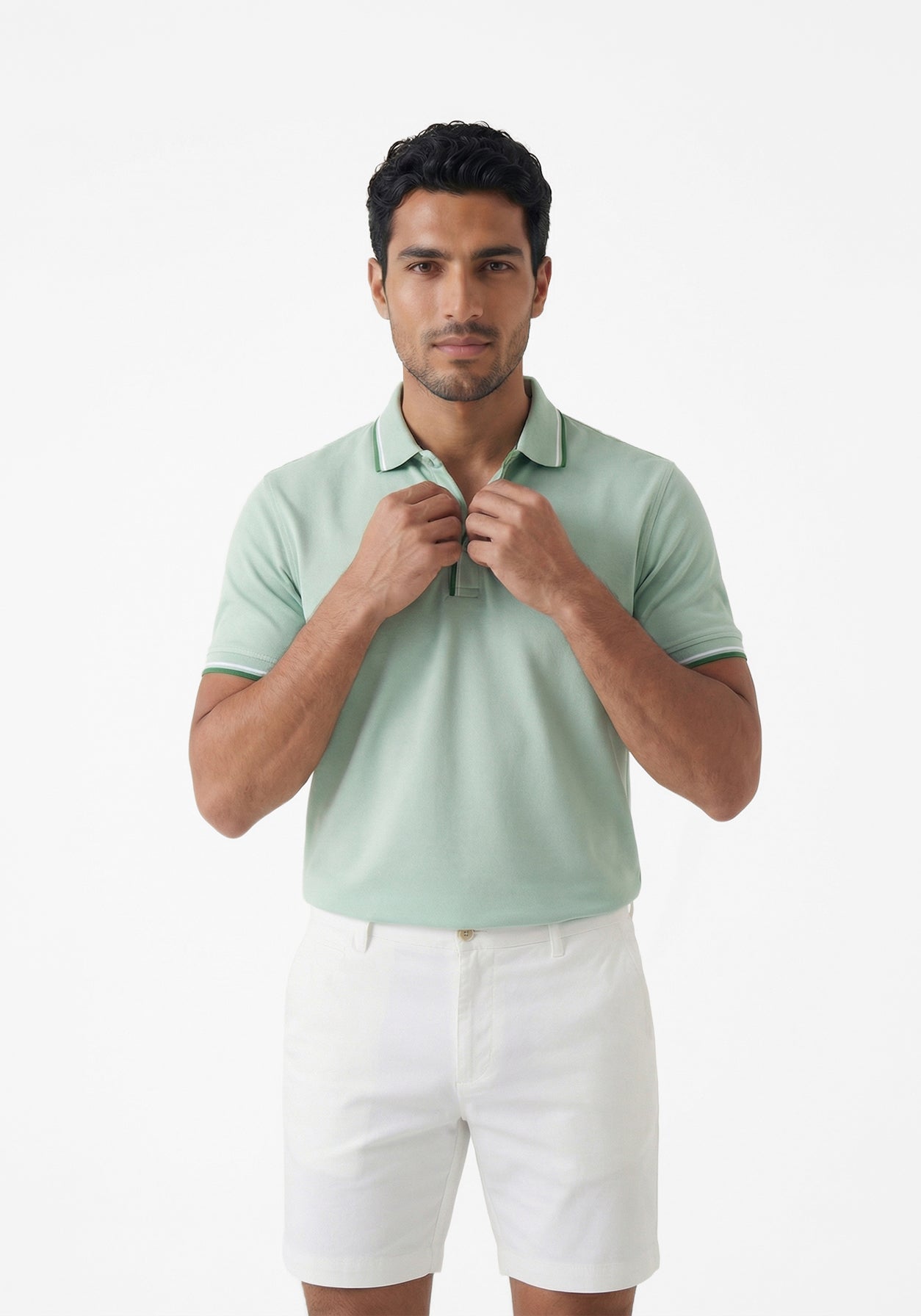 Thrive Green Collar Polo