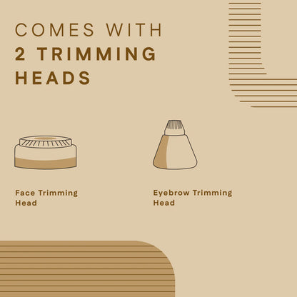 2 In 1 Face & Eyebrow Trimmer | Rechargeable, Painless Brow & Face Trimming | Winston at Broadway