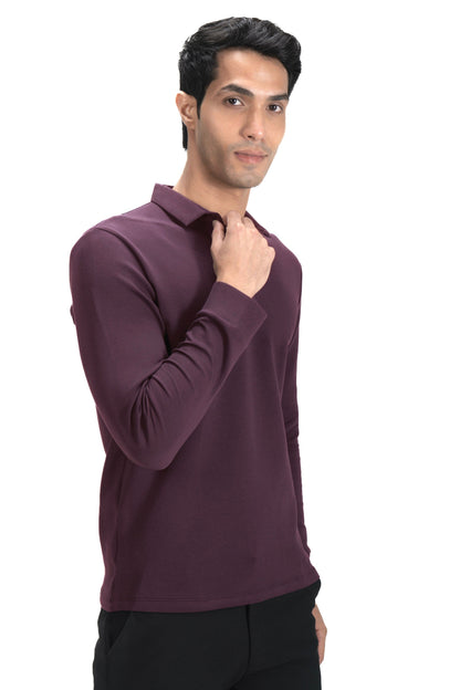 Legacy Polo Sweater - Rich Wine
