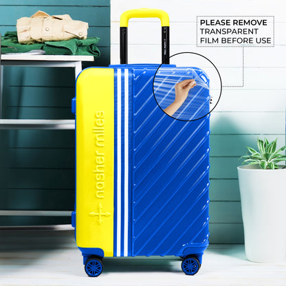Nasher Miles Vegas Hard-Sided Polycarbonate Check-in Luggage Lime Green&Azure Blue 28 inch |75 Trolley Bag