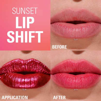 Sunset Lip Shift Peel Off Lip Stain - Flushed Pink | Makeup Revolution at Broadway