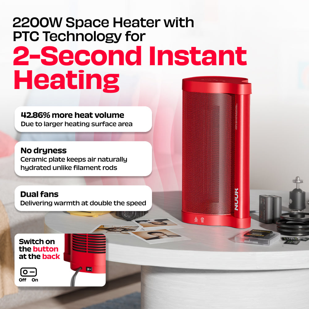NUUK HOT BAR  2200W PTC SPACE HEATER WITH CERAMIC HEATING PLATE