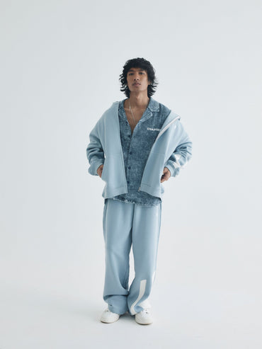 Pastel Blue Everyday Zipper Hoodie