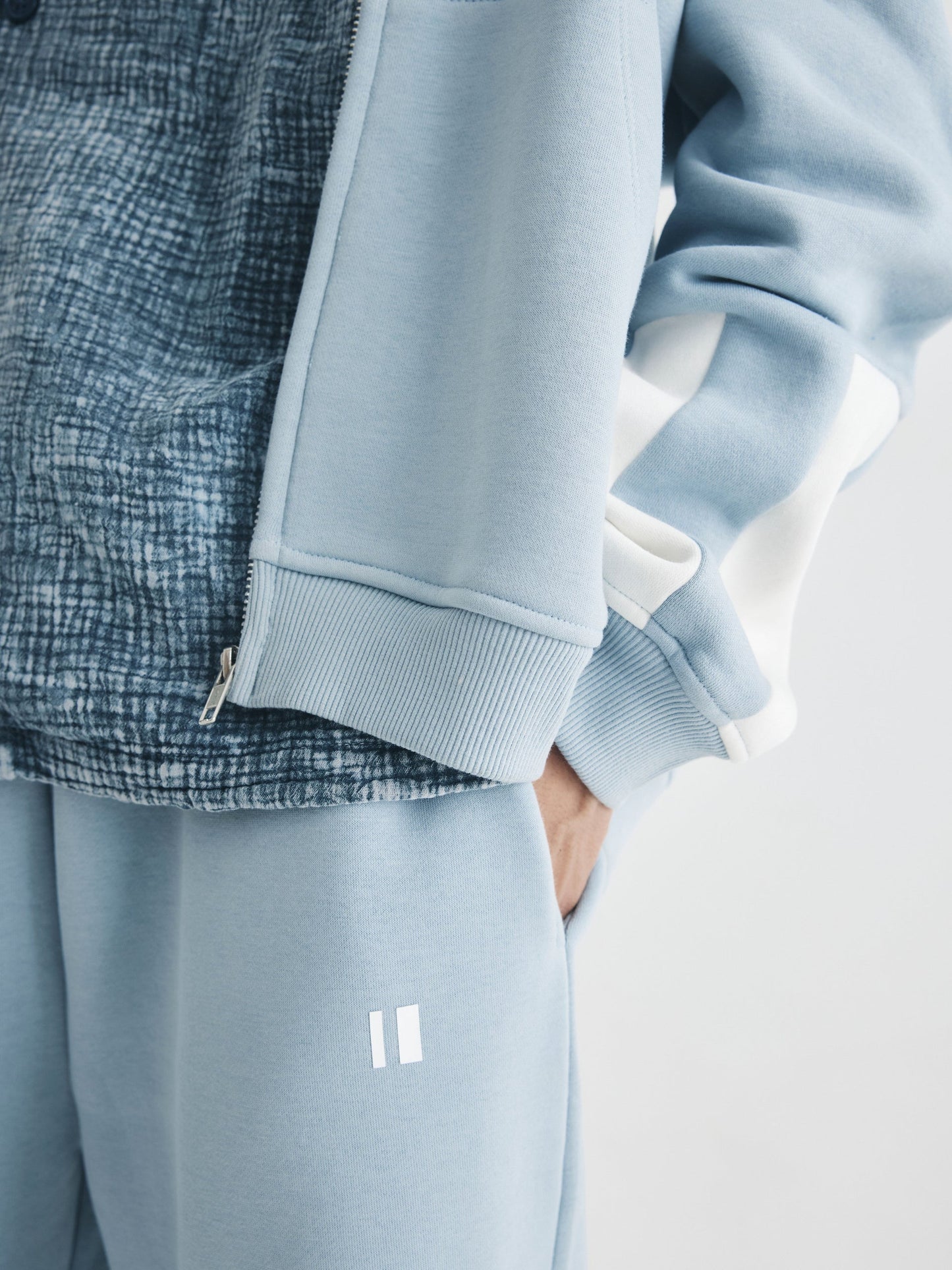 Pastel Blue Everyday Zipper Hoodie