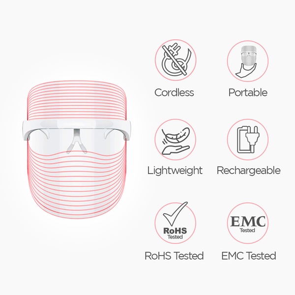 PROTOUCH 3 in 1 LED Face Mask | For Glowing & Clear Skin | Anti Acne & Anti Ageing | For All Skin Types | Protouch at Broadway