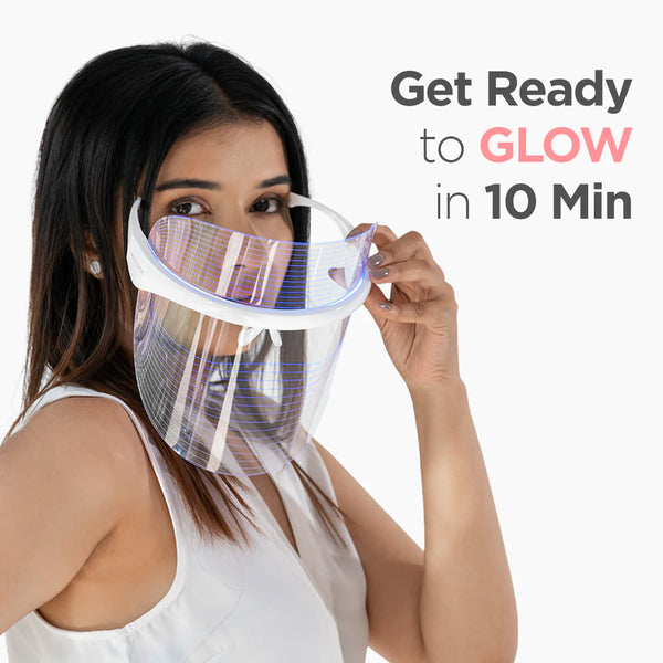 PROTOUCH 3 in 1 LED Face Mask | For Glowing & Clear Skin | Anti Acne & Anti Ageing | For All Skin Types