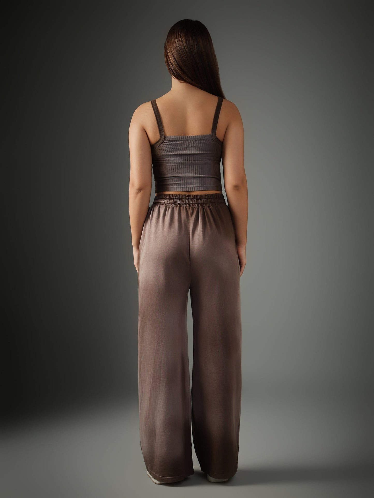 Spray Wash Baggy Joggers – Brown