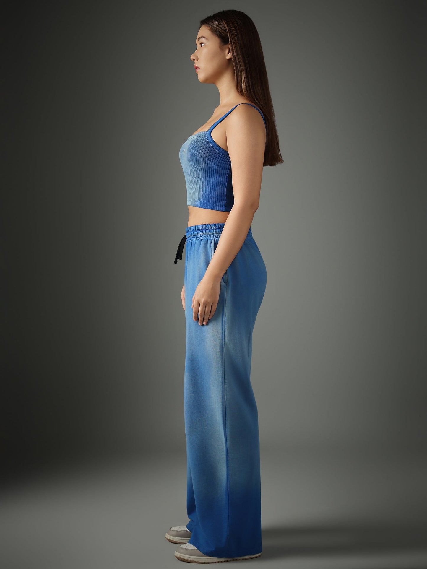 Spray Wash Baggy Joggers – Blue