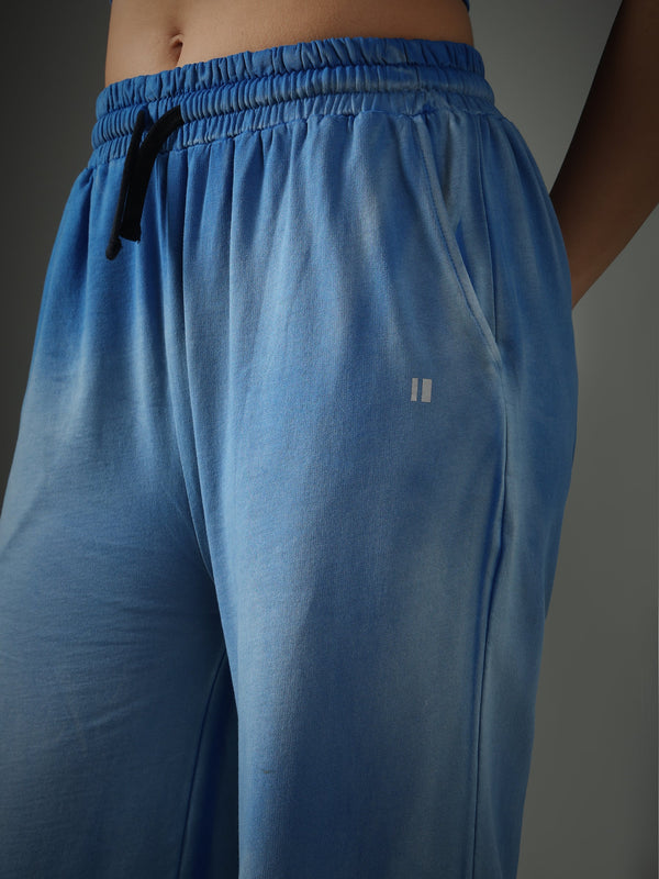 Spray Wash Baggy Joggers  Blue
