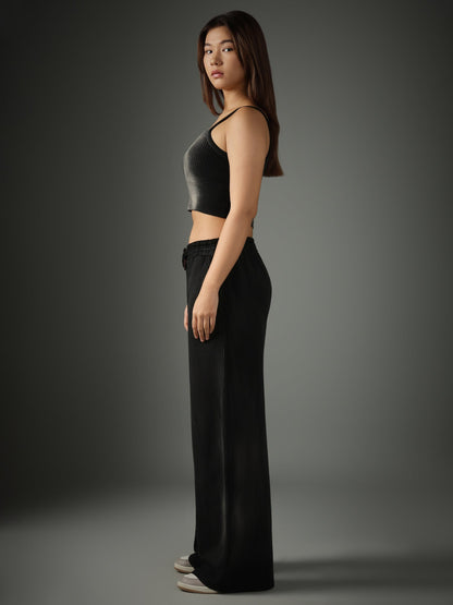 Spray Wash Baggy Joggers – Black