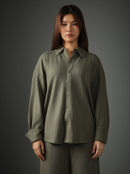 Crossknit Olive Shirt