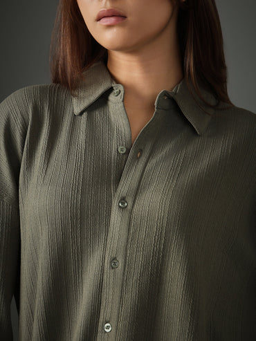 Crossknit Olive Shirt