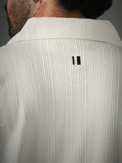 Crossknit White Shirt