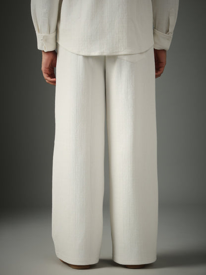 Crossknit White Pants