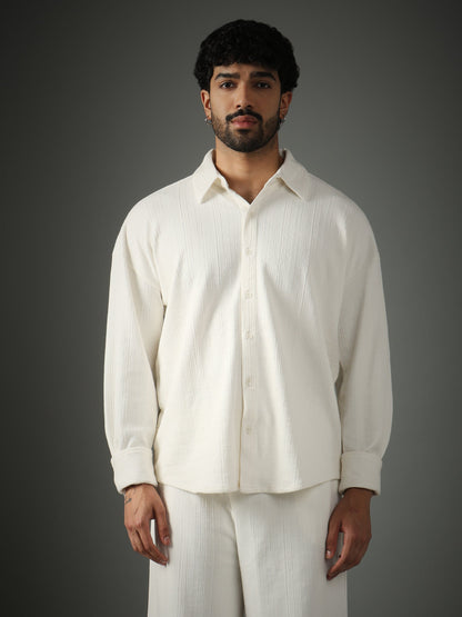 Crossknit White Shirt