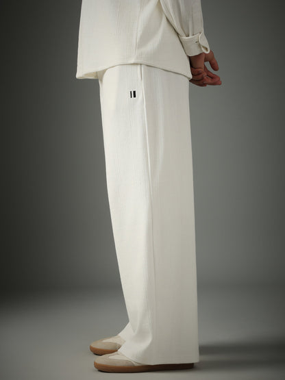 Crossknit White Pants