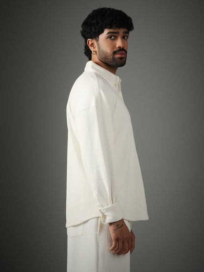 Crossknit White Shirt