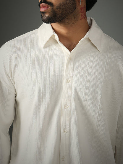 Crossknit White Shirt