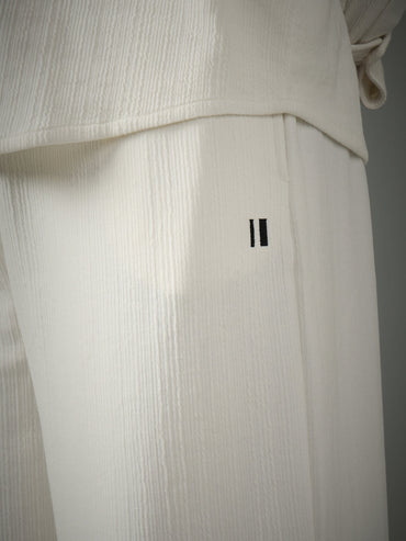 Crossknit White Pants