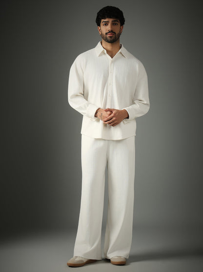 Crossknit White Shirt