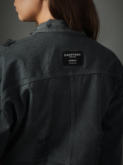 Olive Cropped Jacket