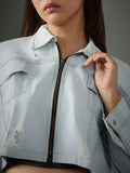 LIGHT BLUE CROPPED  JACKET | Chapter 2 at Broadway