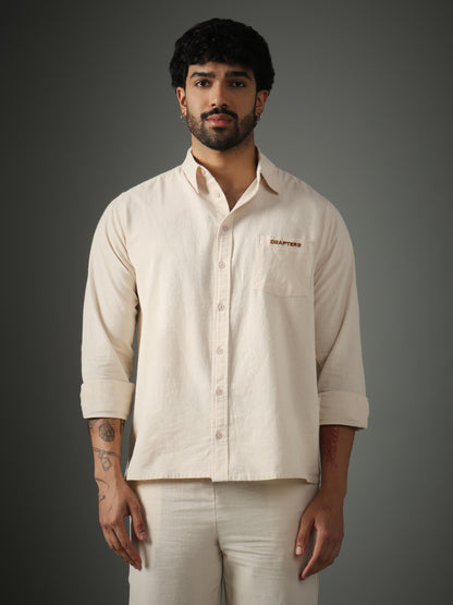 Off-White Linen-Cotton Shirt