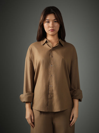 Mocha Brew Linen Shirt