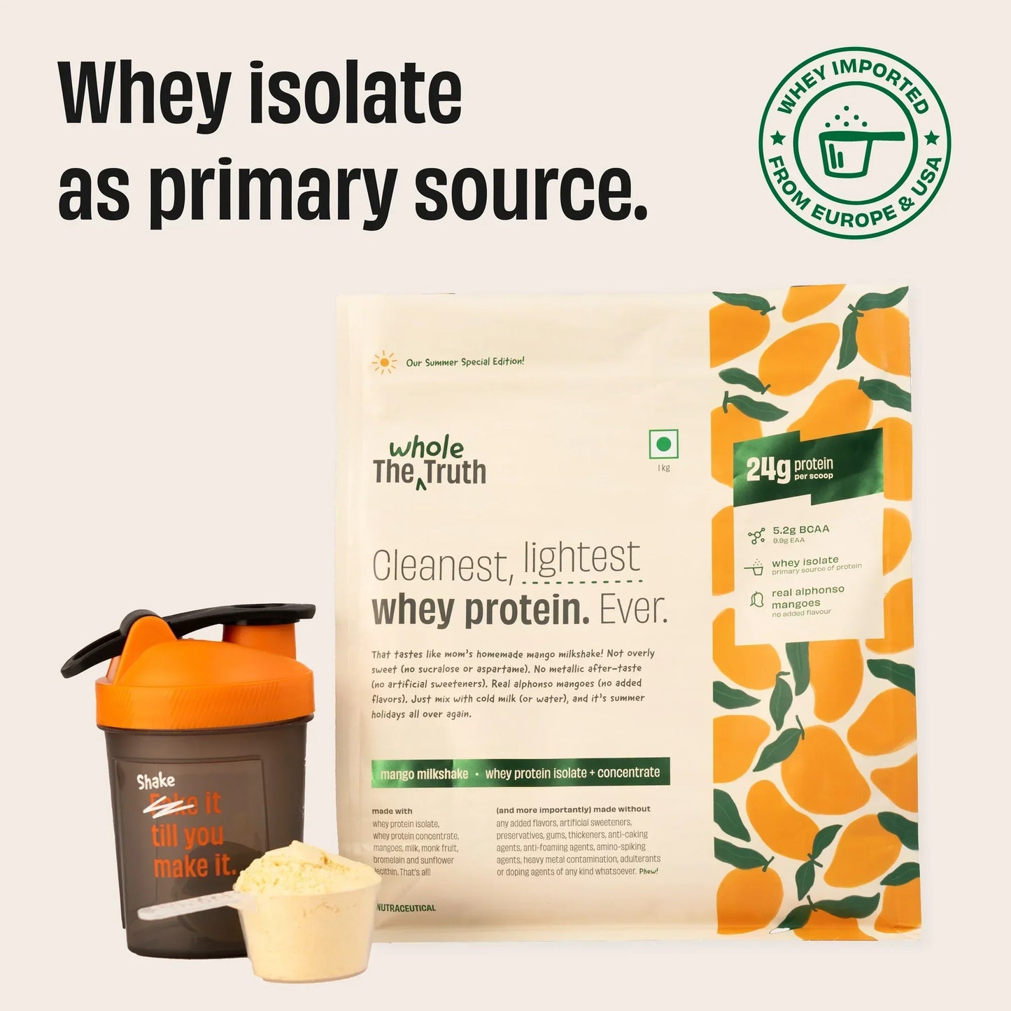 The Whole Truth 24g Whey Protein Isolate + Concentrate - 1kg | The Whole Truth Foods at Broadway